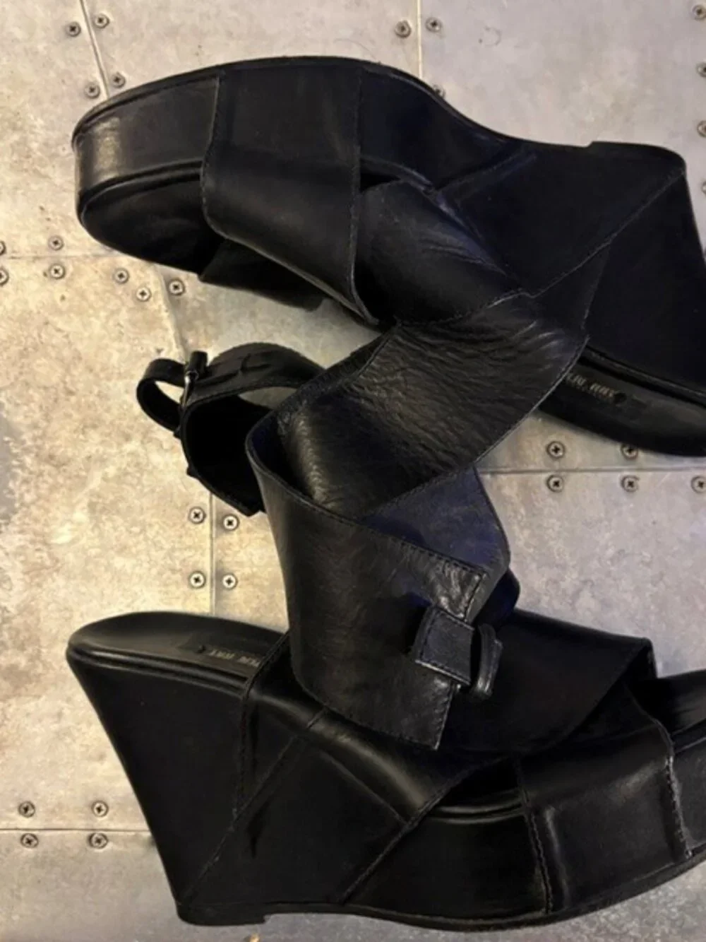 ANN DEMEULEMEESTER PLATFORM SANDALS